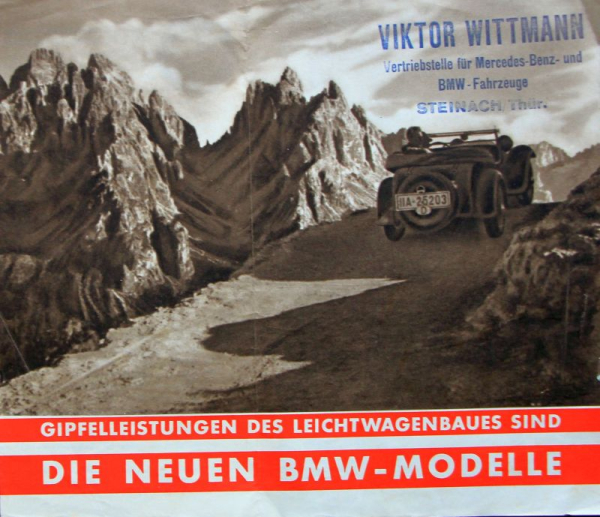 BMW Modelprogram 1934 Carbrochure (10063)